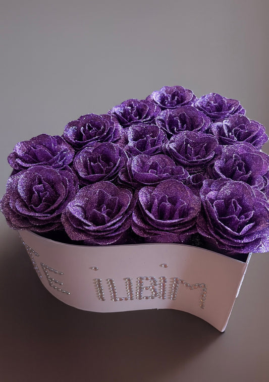 Mom Luxe Bloom- Cutie Specială cu Trandafiri Violet